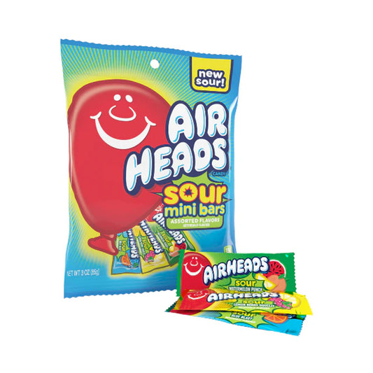 Airheads - Bars Mini Assorted Sour (85g) (USA)