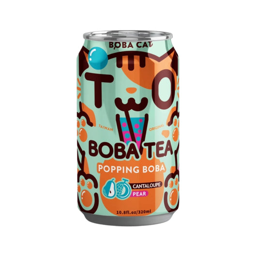 Boba Cat - Cantaloupe Pear Bubble Tea (320ml)