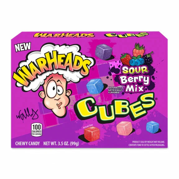 Warheads - Sour Very Berry Cubes (99g)